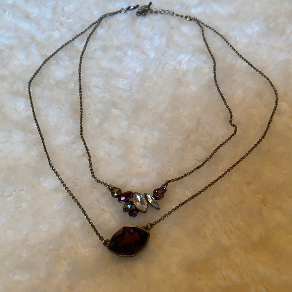 Double Strand Ruby Red Chloe + Isabel Necklace - image 1